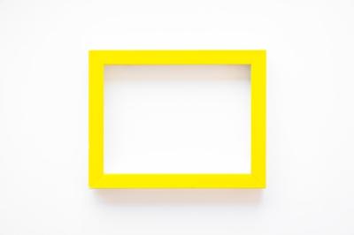 Yellow Frame on White Background – Free Stock Photo for Download