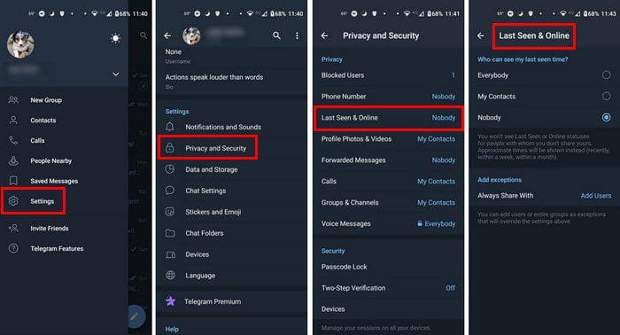 Telegram How to Hide Your Last Seen and Online Status  Technipages