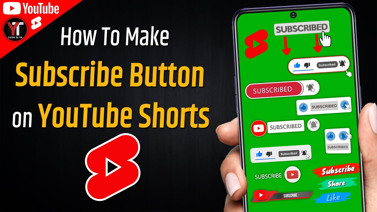 How To Make Subscribe Button For YouTube Shorts  Youtube shorts me 