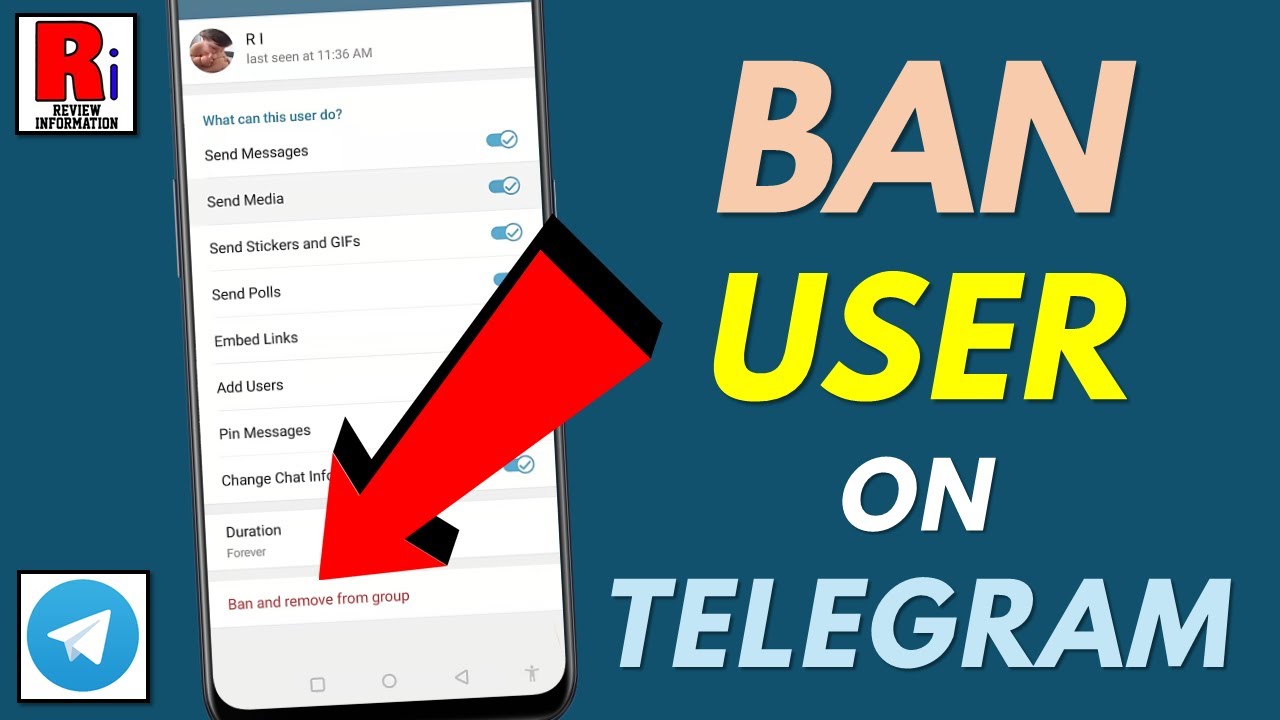 How to Ban Any User from Telegram Group  YouTube