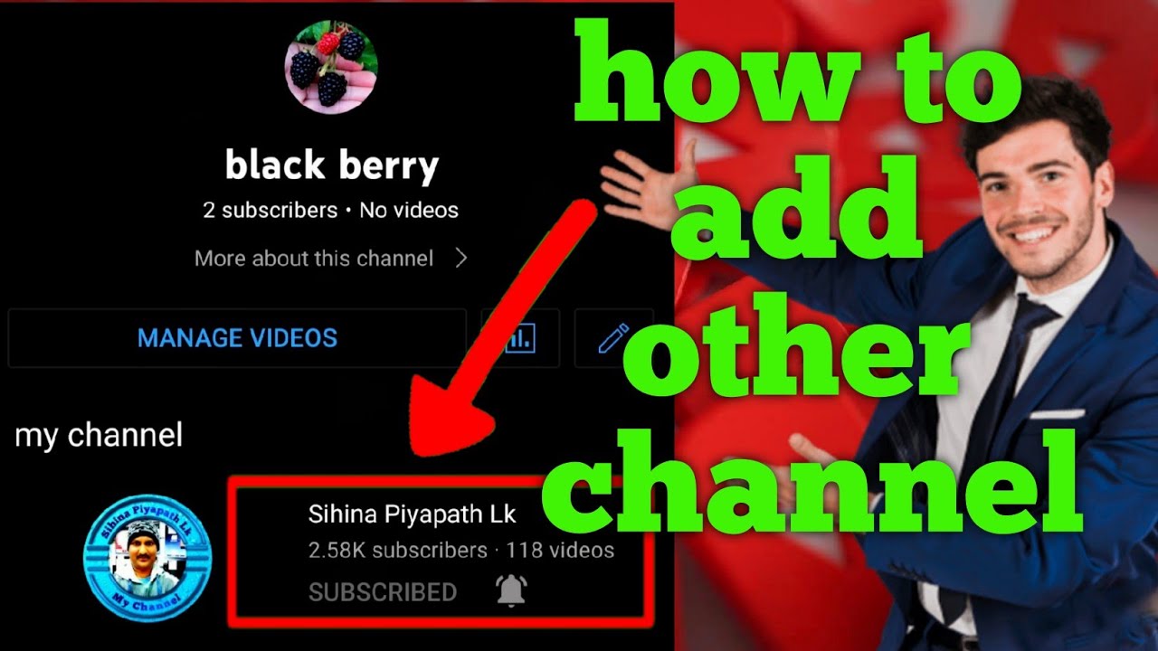 how to add other channel  how to add other channels to our youtube 