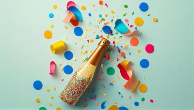 Multi-Colored Streamers and Confetti Balloons for Celebration Events – Free Download