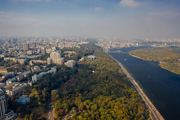 Aerial View of Kyiv, the Capital City of Ukraine – Free Download