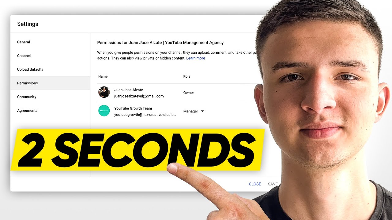 How To Share AccessPermission To Your YouTube Channel Without Sharing 