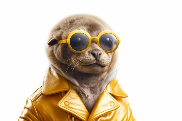 Cat in Yellow Jacket and Glasses – Free Stock Photo, Download Free