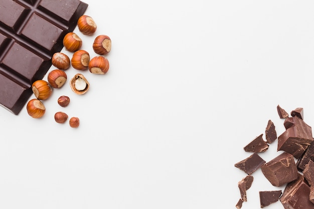 Crushed Chocolate and Chestnuts on a Decorative Background – Free to Download