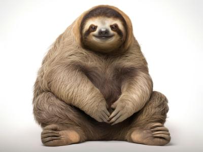 Sloth on White Background – Free Stock Photo Download