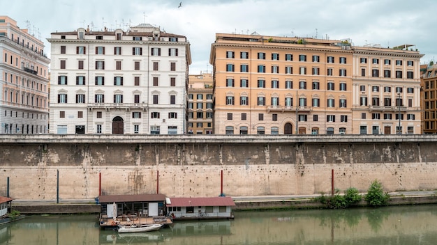 Scenic View of the Tiber River in Rome, Italy – Free Download