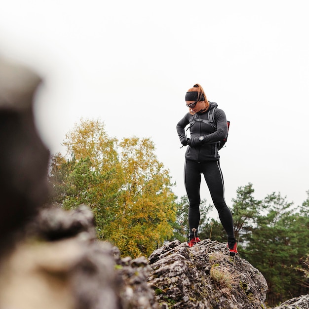 Blurred Stones in an Autumn Outdoor Running Workout – Free Download