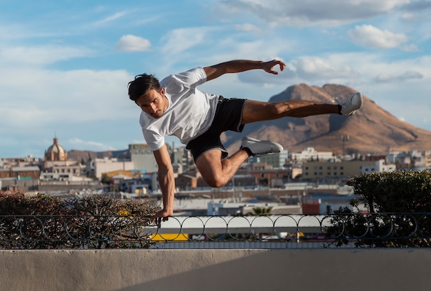 Fit Man Jumping Outdoors – Free Stock Photo | Download for Free