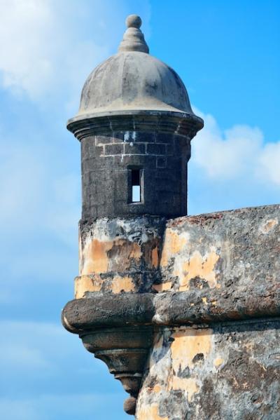 Watch Tower at El Morro Castle, Old San Juan, Puerto Rico – Free Stock Photo for Download