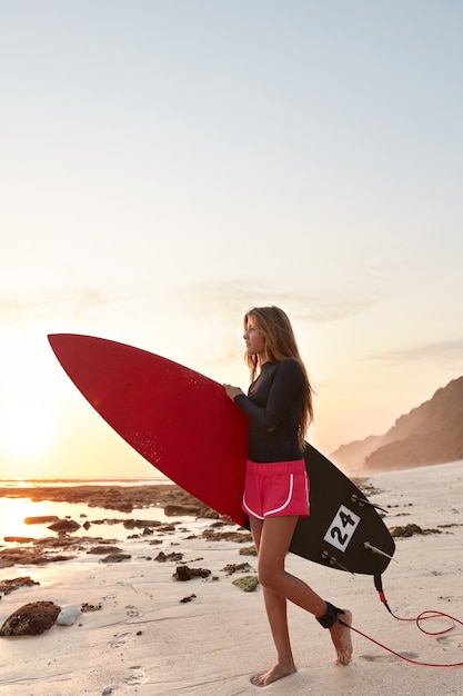 Surfboarder Carrying a Board | Free Download