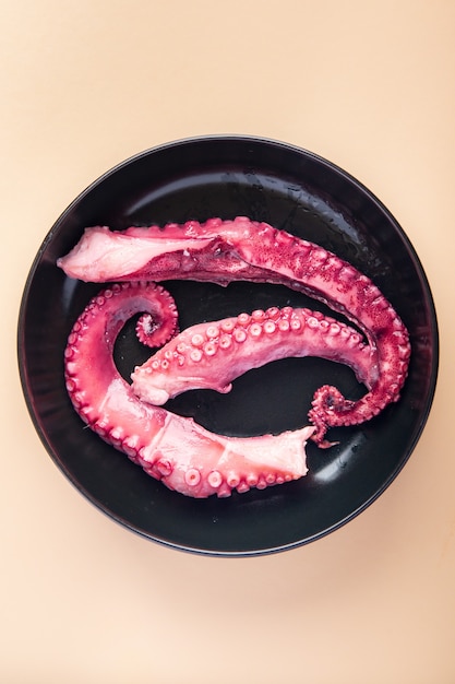 Octopus Salad: Fresh Seafood Snack with Copy Space – Free to Download