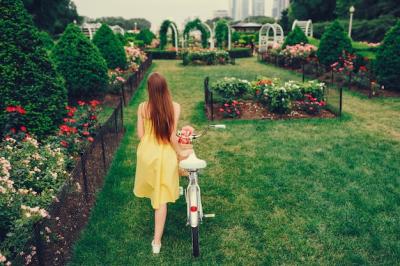 Pretty Girl with Bicycle – Free Stock Photo for Download