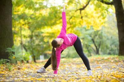 Triangle Pose in Autumn | Free Stock Photo – Download Free