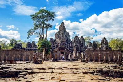 Bayon Temple with Giant Stone Faces in Siem Reap, Cambodia – Free Stock Photo for Download