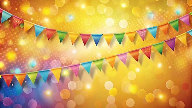 Colorful Party Flags on Bokeh Background – Free to Download