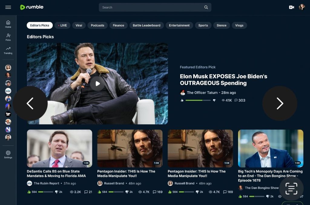 Rumble Launches a New Interface for Desktop and Mobile Web  Rumble