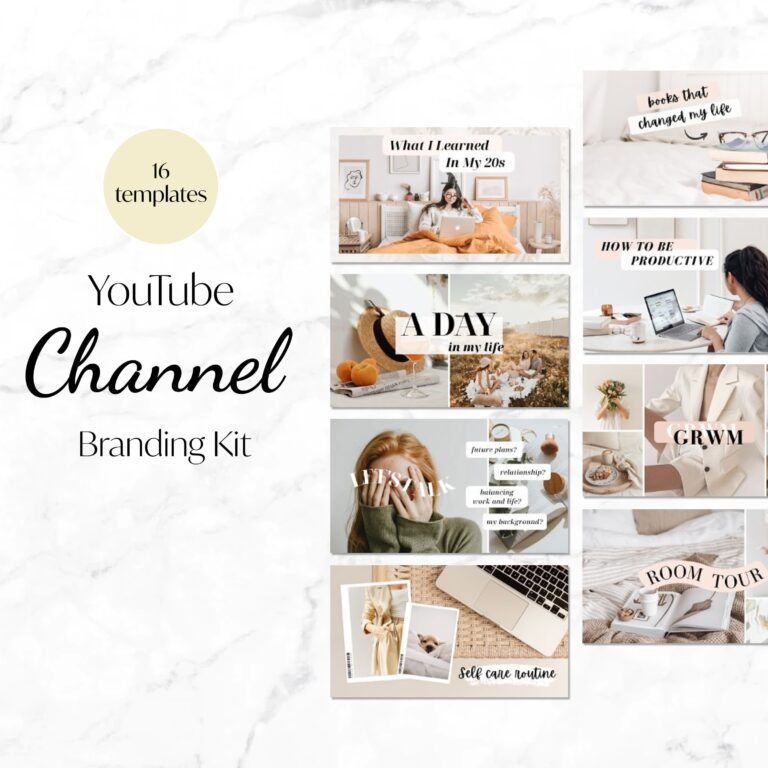 YouTube Channel Branding Kit  MasterBundles