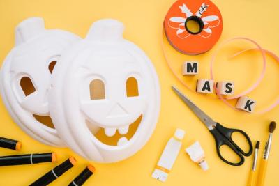 Halloween Mockup Masks for Creative Projects – Free Download