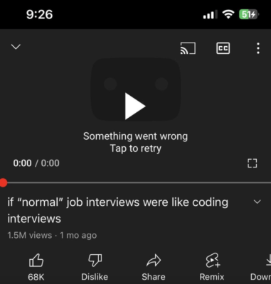 Something Went Wrong Tap to Retry YouTube Error Fix  macReports