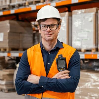 Warehouse Man Wearing Helmet – Free Stock Photo, Download Free