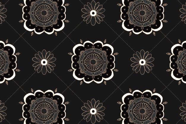 Mandala Black Floral Indian Pattern Background – Free Download