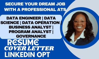 I Will Write Your Resume for Data Analyst, Data Science, Data Engineer, Business Analyst, and Operations Roles