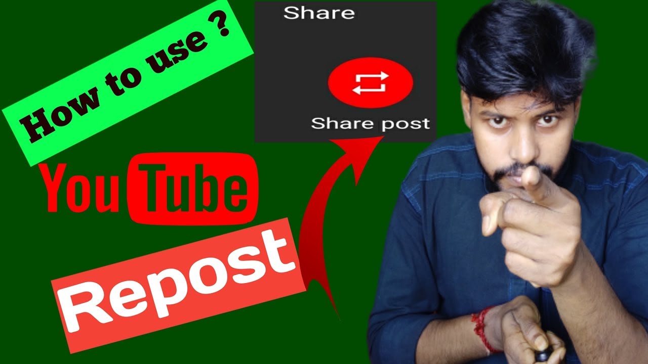 How to use YouTube repost  Repost on YouTube  Community Tap new 