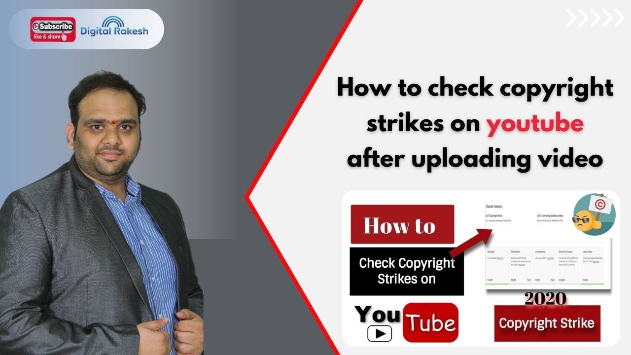 How To Check Copyright Strikes On Youtube After Uploading Video  YouTube