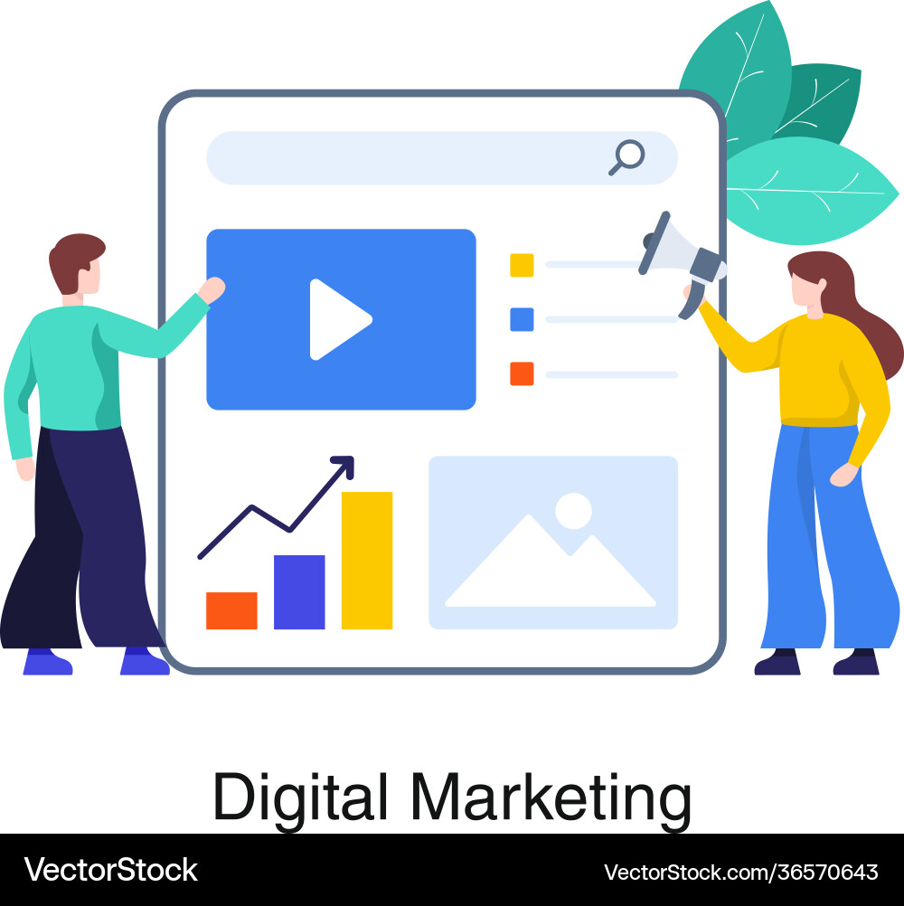 Digital marketing Royalty Free Vector Image  VectorStock