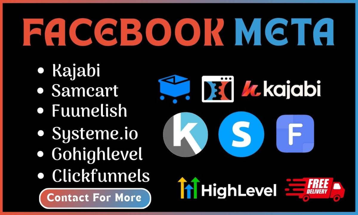 I Will Set Up Facebook Meta Conversion API for ClickFunnels, Kajabi, SamCart, Kartra, and Wix