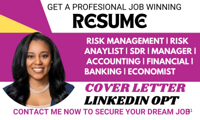 I Will Create a Professional Resume for Banking, Sales Manager, Finance, Sales Assistance, SDR, and Accountant Positions