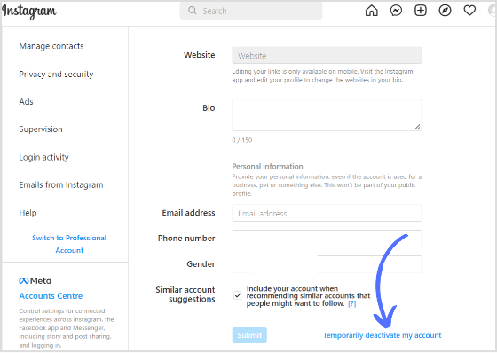 How To Deactivate Instagram Account