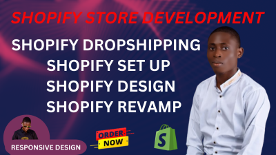 I will develop shopify store design redesign shopify ecommerce website shopify expert