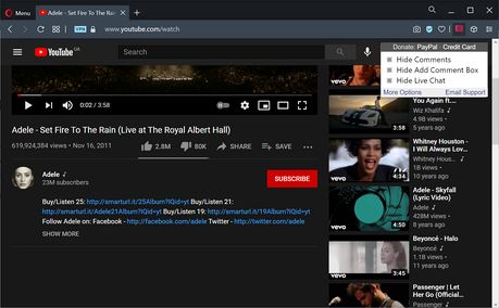 Turn Off YouTube Comments  Live Chat extension  Opera addons