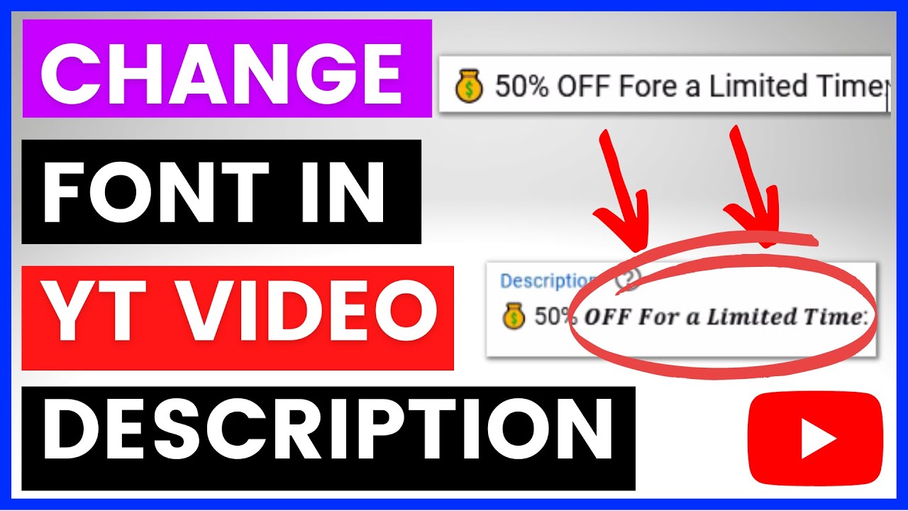 How To Change Font In YouTube Video Description in 2024  YouTube