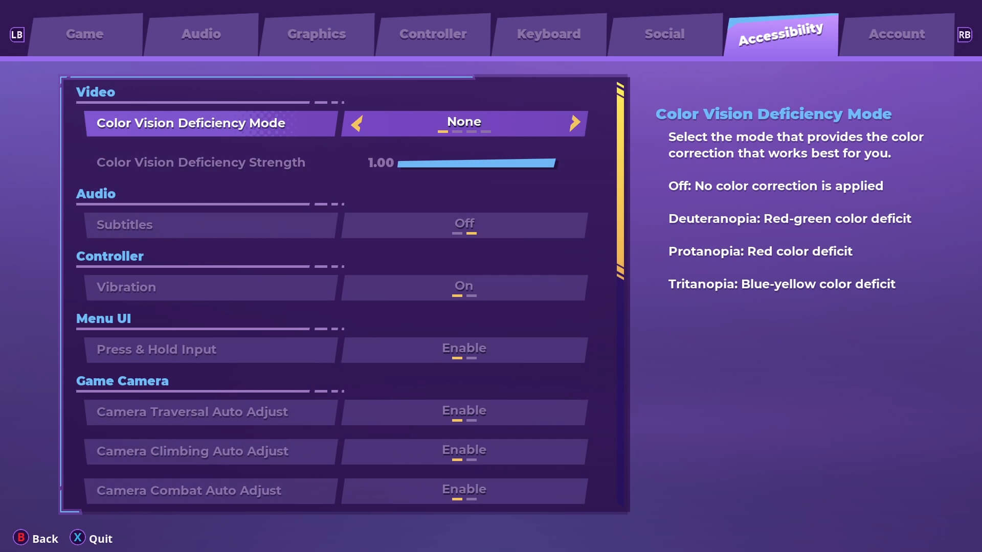 Settings  Accessibility  Rumbleverse  Interface In Game