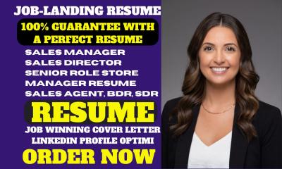 I Will Build 24hrs Sales Resume for Sales Manager, Marketing Bench Sales, and Account Manager