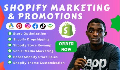 I Will Boost Sales Marketing, Ecommerce Marketing, and Shopify Dropshipping