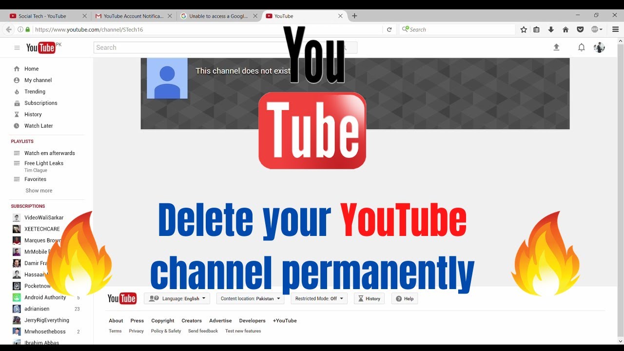 Delete your YouTube channel permanently  Easiest Method  YouTube