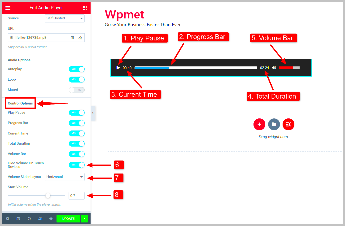 How To Create Elementor Audio Player in WordPress  Wpmet