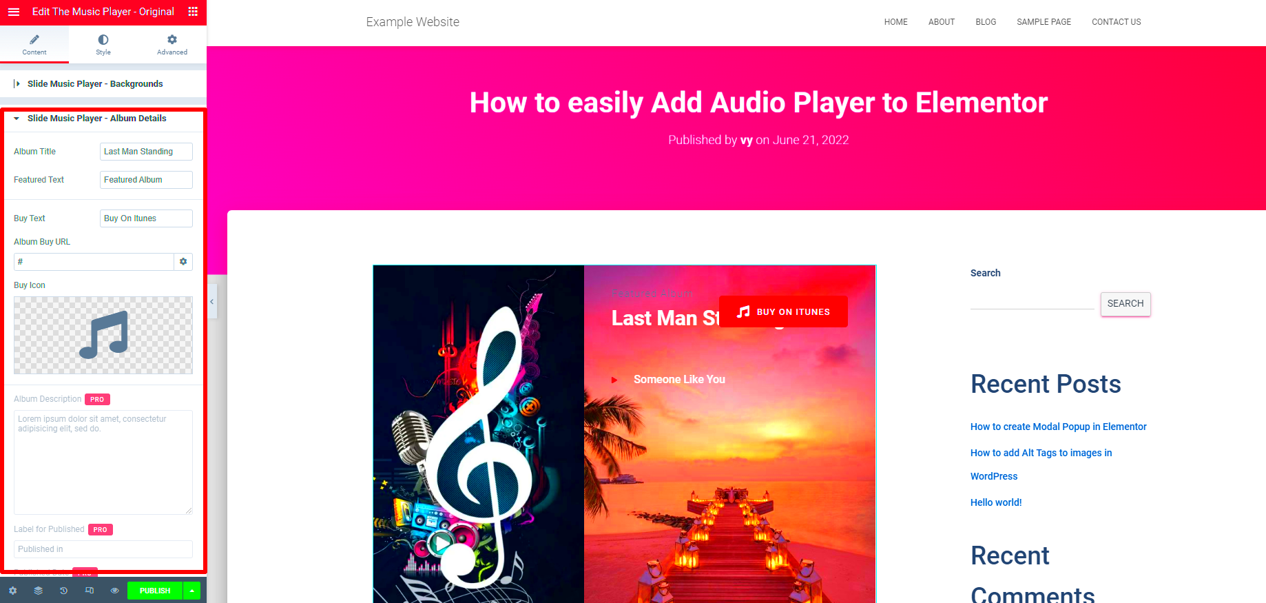 How to easily Add Audio Player to Elementor 2024  Engine Templates