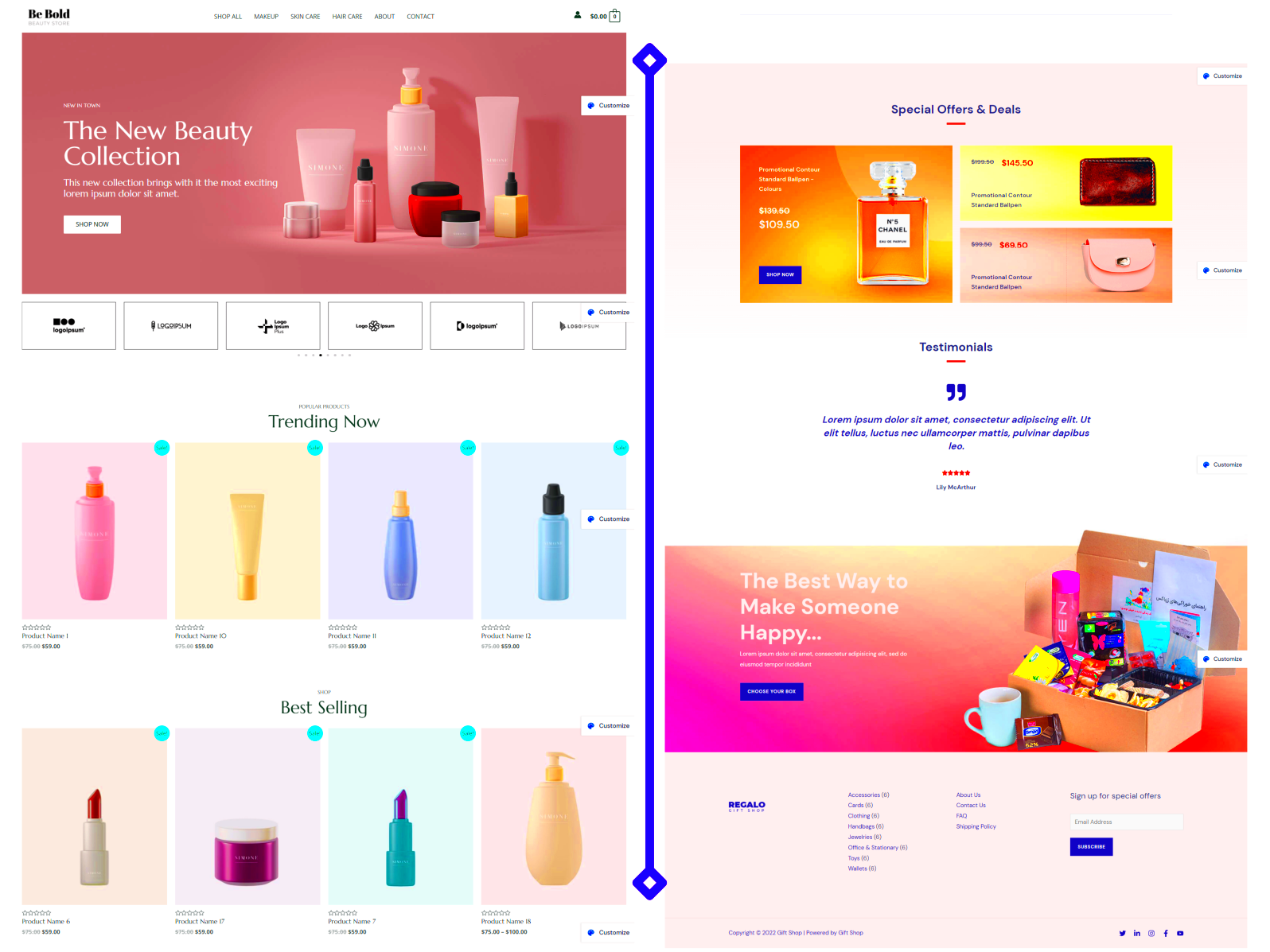 WordPress Skin Care Website Landing Page Design Elementor Pro by Naim 