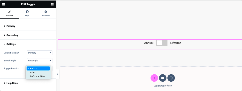 How to Create a Toggle Button With Elementor StepbyStep Guide 