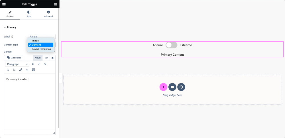 How to Create a Toggle Button With Elementor StepbyStep Guide 