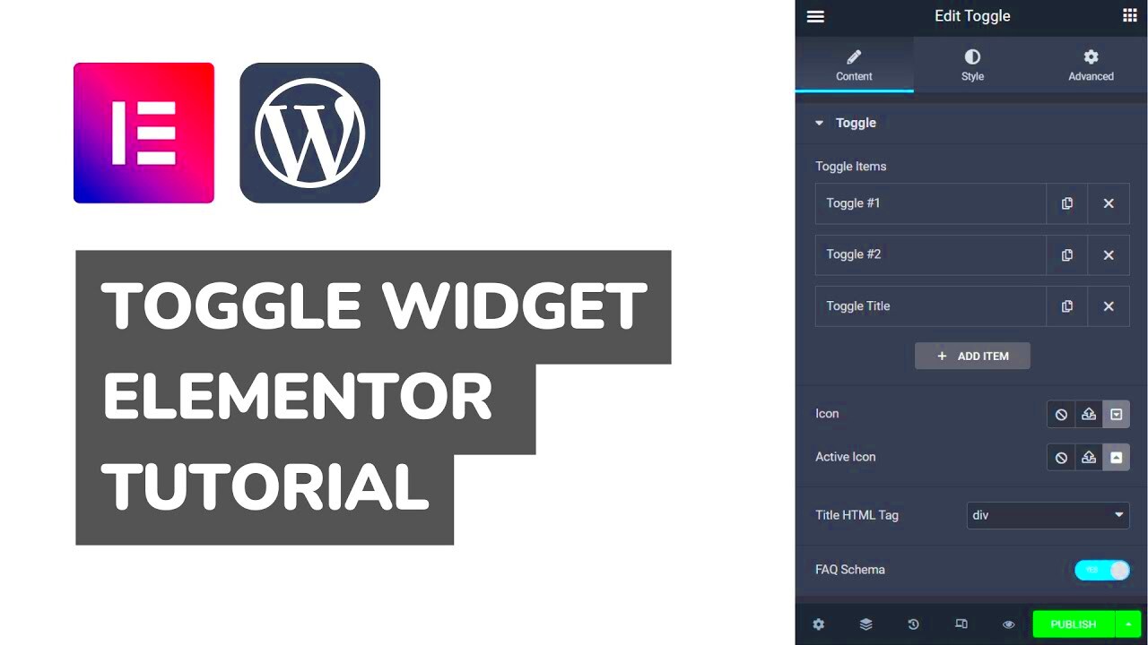 How To Use Toggle Widget In Elementor WordPress Plugin FREE  YouTube