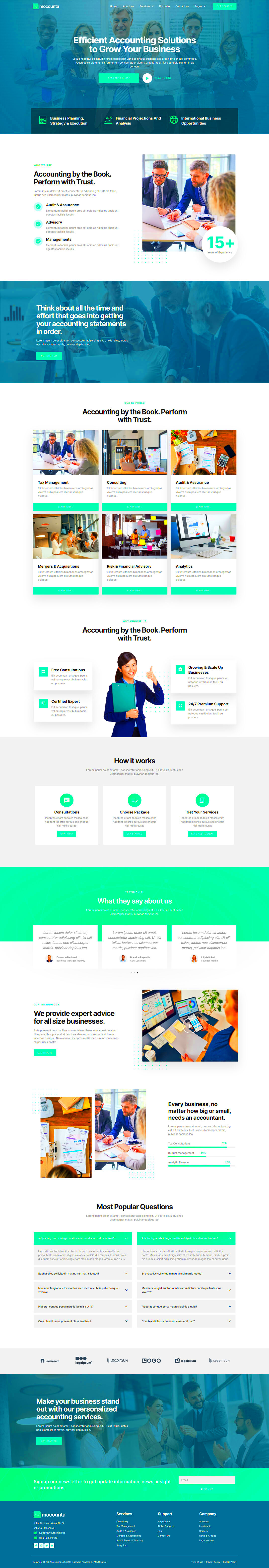 Mocounta  Accounting Firm Elementor Template Kit by moxcreative 