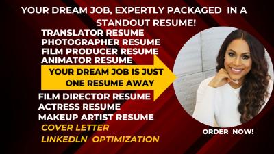 Expert Resume Writing for Media, Entertainment, Video Editors, Film Producers, and Film Editors