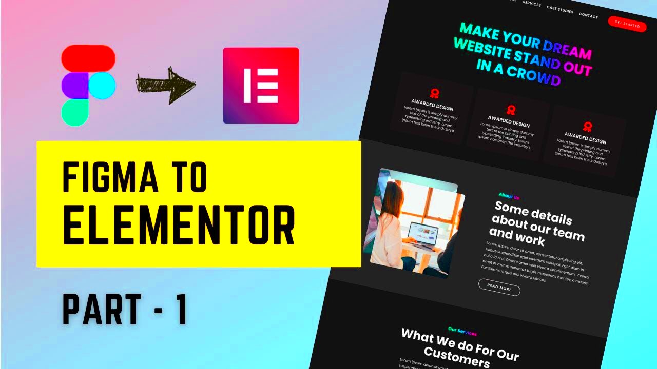 Convert Figma design to Elementor part1  Figma to Elementor  YouTube